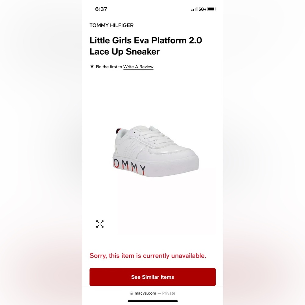 Little Girls Eva Platform 2.0 Lace Up Sneaker